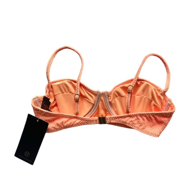 VIX PAULA HERMANNY Orange Corsage Bikini Top - Picture 3 of 6